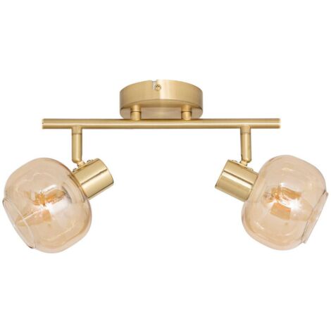 Spot orientable en verre et métal Doré 28x11x19 cm (1/5)