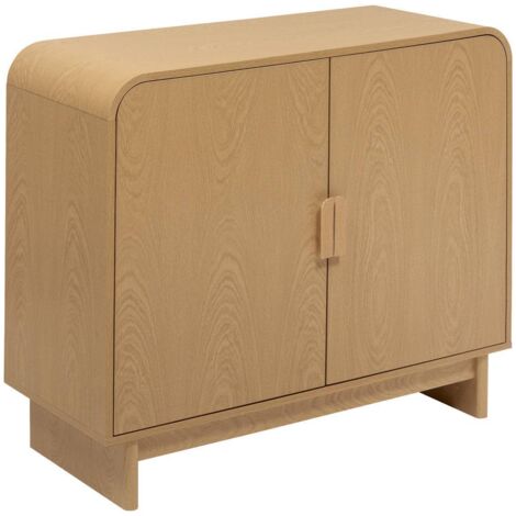 Buffet 2 portes 2 étagères Lee beige 100x40cm - Atmosphera créateur d'intérieur (1/5)
