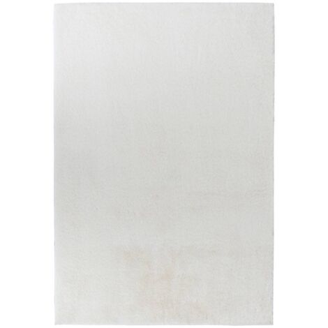 Tapis fausse fourrure Couka blanc 90x60cm - Atmosphera créateur d'intérieur (1/3)