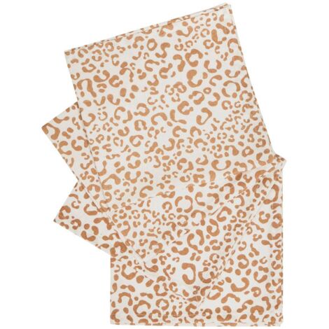 4 serviettes Leopadi beige lin L40xp40xH0,1cm - Atmosphera créateur d'intérieur