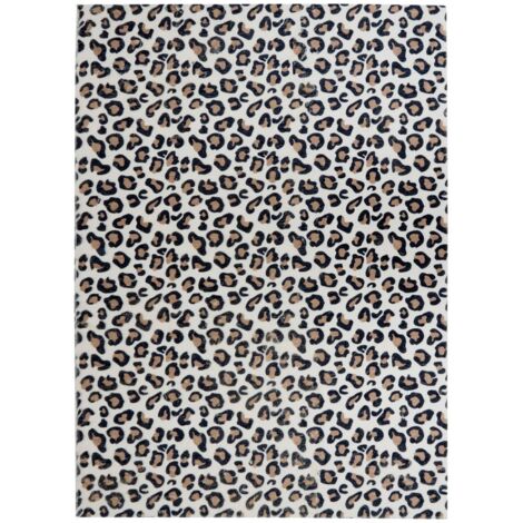 Atmosphera – Tapis shaggy rectangulaire 150x120cm en fausse fourrure Oeko-Tex® – Doux et motifs modernes – 550g/m² pour décoration intérieure