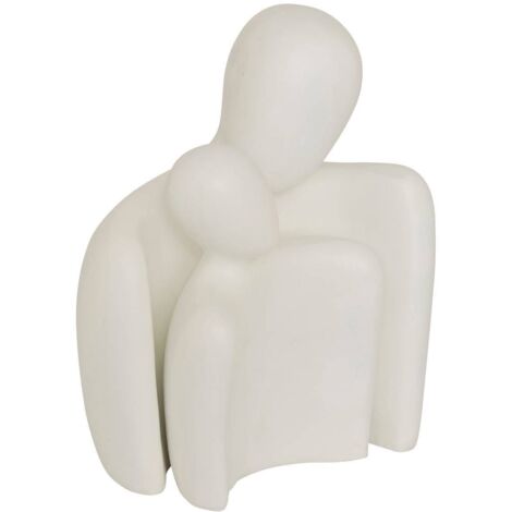 Statue couple Rima blanc 18x13,5cm - Atmosphera créateur d'intérieur (1/3)
