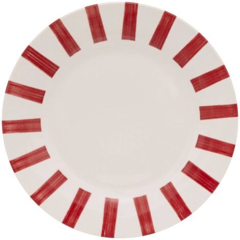 Lot de 6 assiettes plates Cheri rouge D26,8xH2,4cm - Atmosphera créateur d'intérieur (1/2)