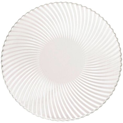 Lot de 6 Assiette dessert Odyssee transparent D20,5xH1,8cm - Atmosphera créateur d'intérieur