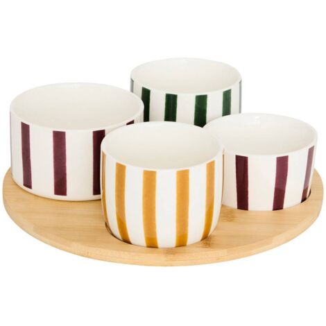 Service apéritif Cherie Cherry 4 pièce(s) D25xH7,5cm - Atmosphera créateur d'intérieur (1/5)