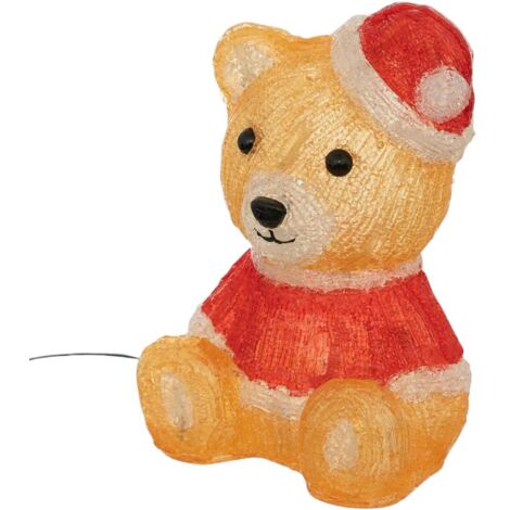 Déco de Noël lumineuse Ourson 28 LED Blanc froid H 24 cm - Feeric Christmas (1/3)