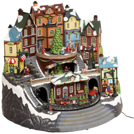 Village de Noël lumineux, musical et animé Gare et Sapins - Feeric Christmas (1/5)