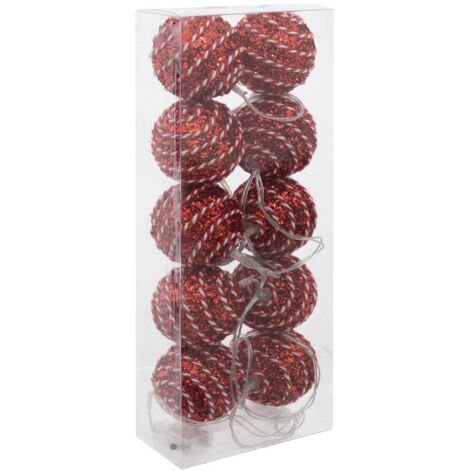 Guirlande lumineuse Intérieur Boules Strass 10 LED Blanc chaud L 165 cm - Feeric Christmas (1/5)