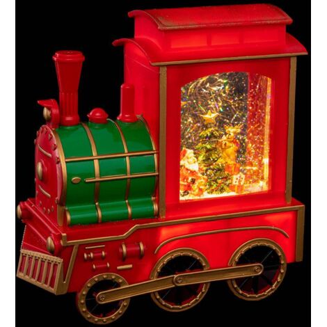 Déco Lumineuse Train de Noël en métal et eau 2 LED Blanc chaud - Feeric Christmas (1/2)