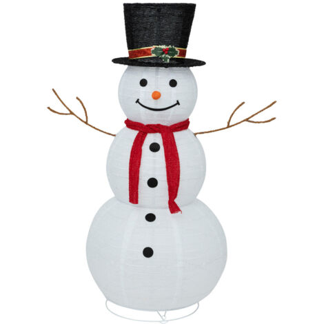 Fééric Lights And Christmas – Déco lumineuse bonhomme de neige 100 LED blanc 120 cm – Éclairage LED économe – Installation facile pour intérieur et extérieur (1/2)