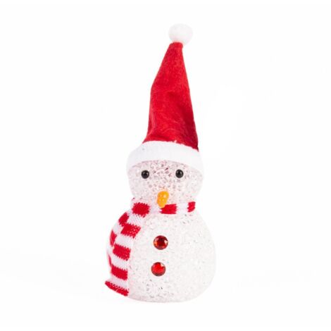 Déco de Noël lumineuse Bonhomme de neige LED à variation de couleur H 12 cm - Feeric Christmas (1/4)