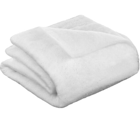 Tapis De Neige Pailleté Argenté Pour Noël - 200x90 Cm - Déco De Fête Brillante