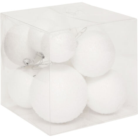 Déco de sapin Lot de 12 Boules de Noël aspect NEIGE - Feeric Christmas (1/5)