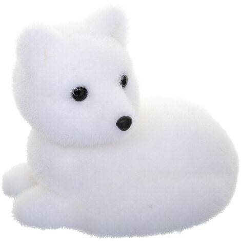 Déco de Noël Renard couché blanc floqué - Feeric Christmas (1/3)