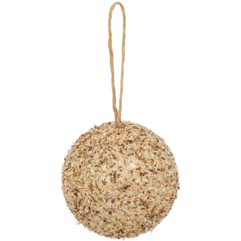 Déco Sapin Boule de Noël D 10 cm Marron pailleté et effet sciure de bois - Feeric Christmas (1/2)