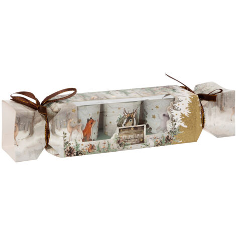 Set de 3 Bougies Parfumées Photophore en verre D 5 x H 6 cm - Vert - Feeric Christmas (1/4)