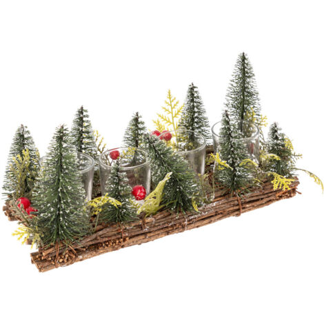 Photophore Lithophane Bernardaud ? – Paysage Hiver, Chalet, Sapin, Cerf