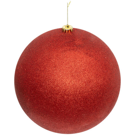 Maxi Boule de noël D 25 cm Rouge pailleté - Feeric Christmas (1/3)