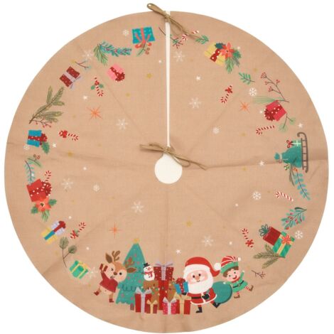 Déco de Noël Tapis pour pied de Sapin aspect jute D 90 cm - Feeric Christmas (1/4)