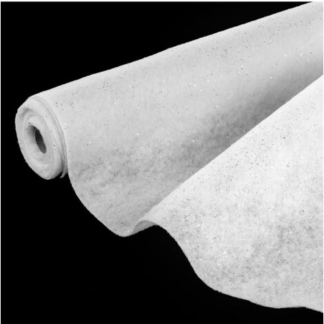 Déco de Noël Tapis de Neige Blanc pailleté en rouleau de 0.30 x 3 mètres - Feeric Christmas