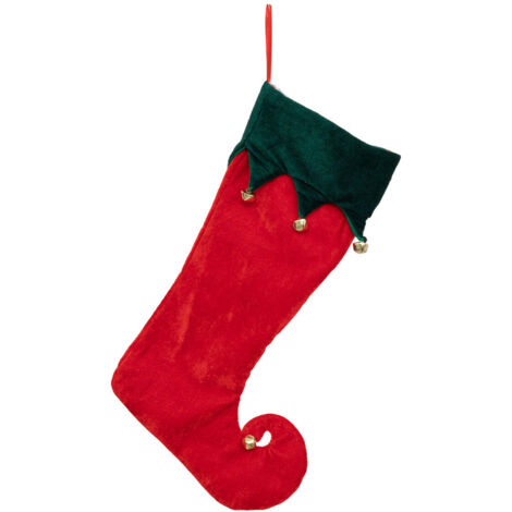 Déco de Noël Botte Lutin grand modèle en feutrine avec grelot H 42 cm - Feeric Christmas (1/3)