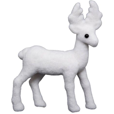 Déco Noël Renne blanc 22 x 13 cm - Feeric Christmas (1/2)