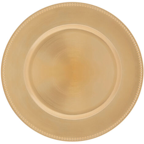 Assiette de présentation billes dorée - Atmosphera créateur d'intérieur (1/2)