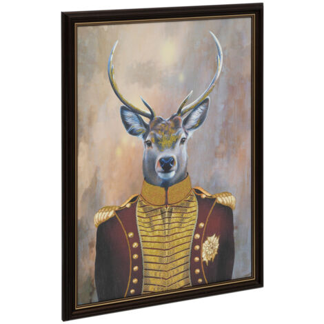 Toile imprimée et encadrée Cerf des Lords 50 x 70 cm - Feeric Christmas (1/2)