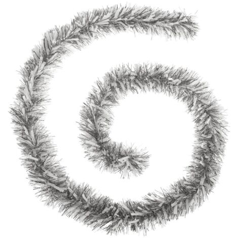 Guirlande de Noël large 10 cm Argent et Blanc Longueur 2 mètres - Feeric Christmas (1/2)