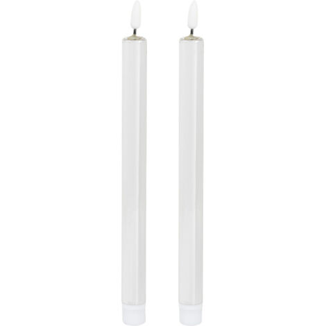Lot de 2 Bougies lumineuses à LED H 28 cm Argent métallisé - Feeric Christmas (1/3)