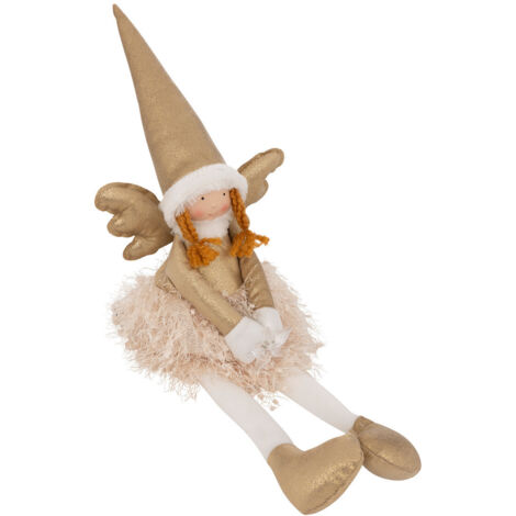 Déco Lumineuse Fée dorée LED Blanc chaud H 48 cm - Feeric Christmas (1/5)