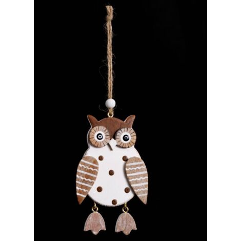 Sujet de Noël à suspendre Hibou en bois H 9 cm - Feeric Christmas (1/4)