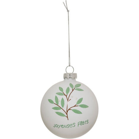 BDN VERRE 80MM JF GUI BLANC - Feeric lights & christmas (1/2)