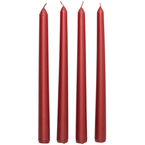 Lot de 4 Bougies Satin Rouge 192G - Feeric Christmas (1/3)