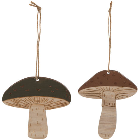 Déco de sapin Lot de 2 Champignons pailletés - Feeric Christmas (1/5)