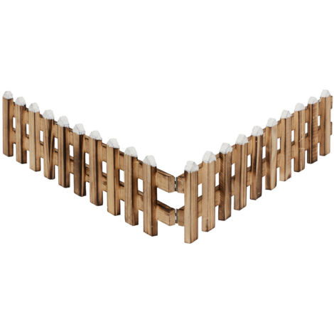 Déco de Noël Clôture en bois finition enneigé L 90 x H 10 cm - Feeric Christmas (1/2)