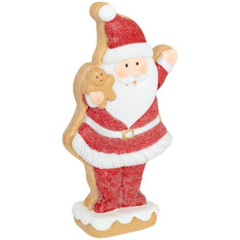 Personnage de Noël Rouge et Blanc pailleté H 15.5 cm - Feeric Christmas (1/4)