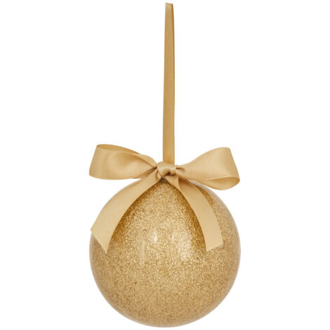 Déco Sapin Boule de Noël Or pailleté D 9 cm - Feeric Christmas (1/2)