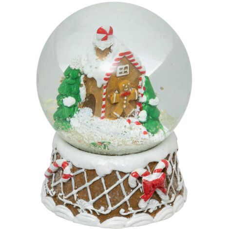 Boule à neige en verre avec motif de Noël, Ø 8 cm
