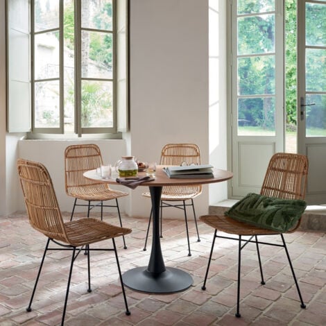 Table à manger Elias chêne D100cm - Atmosphera créateur d'intérieur