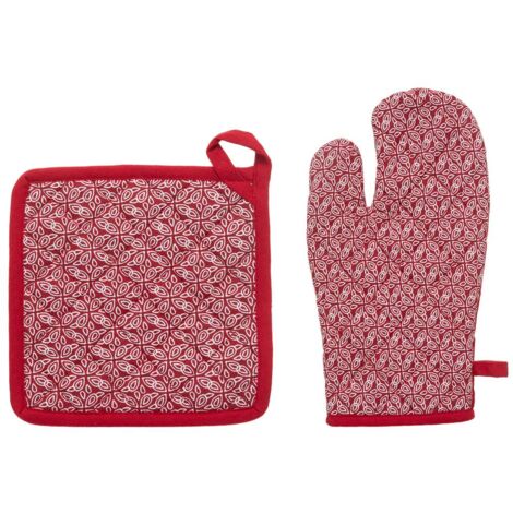 Gant manique Olia rouge H20cm - Atmosphera créateur d'intérieur