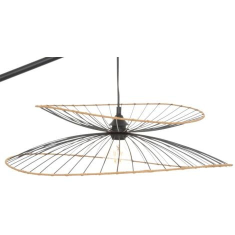 Lampadaire arc Alara métal noir H177cm - Atmosphera créateur d'intérieur