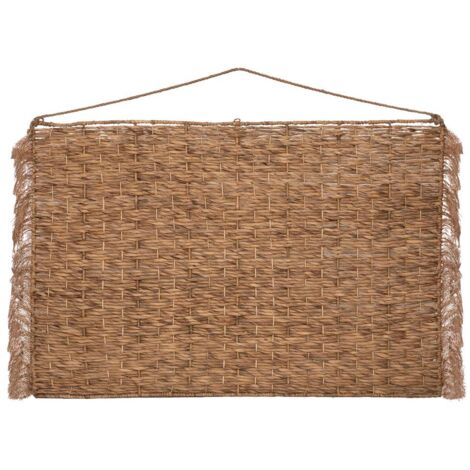 Atmosphera – Tête de lit en métal et jacinthe 178 x 110 cm – Design moderne beige – Compatible avec lits standards – Installation rapide (1/5)