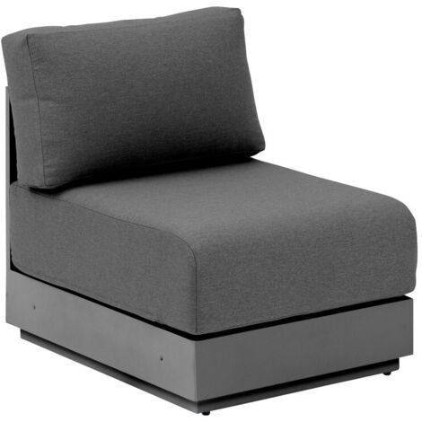 Hesperide – Chauffeuse de jardin en aluminium traité époxy – Coussins déperlant et déhoussables – Pieds ajustables pour stabilité – Design contemporain (1/4)