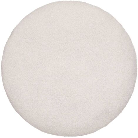 Atmosphera – Coussin rond en fourrure bouclée 40 cm – 100% polyester – Confort optimal pour salon et chambre – Décoration contemporaine (1/3)