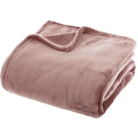 Atmosphera – Tapis en flanelle rose 180 x 230 cm – Douceur exceptionnelle – Lavable en machine – OEKO-TEX certifié