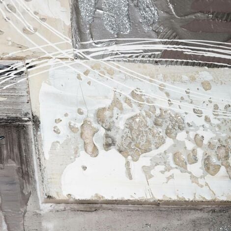 Toile peinte Abstrait grise 150x50 cm - Atmosphera créateur d'intérieur