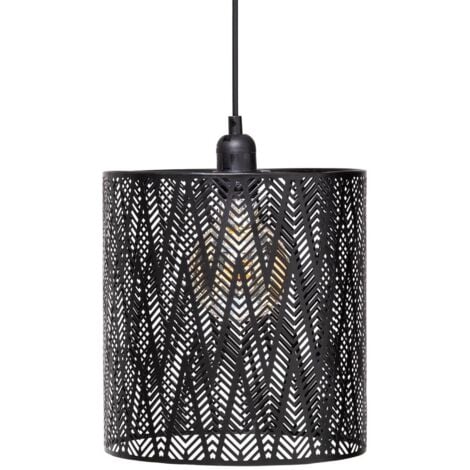 Suspension Cota m tal noir D25cm Atmosphera cr ateur d int rieur