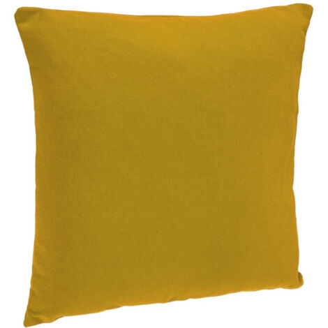 Coussin déhoussable coton jaune 38x38cm - Atmosphera créateur d'intérieur