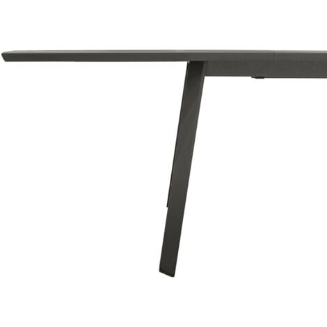 Table de jardin extensible Pavane graphite 12 places en aluminium traité époxy - Hespéride